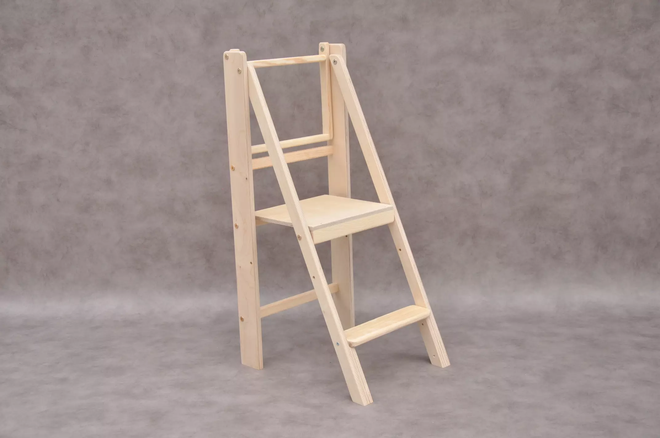 Tour d'apprentissage pour les tout-petits Barin Toys Authentic Slim kitchen aid & step convient aux besoins de la famille : échelle de cuisine pliante en bois massif et naturel pur pour les adultes et les enfants.